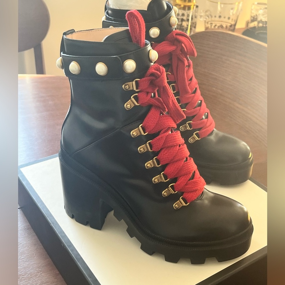 Gucci Black Leather Boots